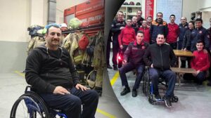 15 yaşında engelli kaldı, itfaiye erlerinin desteğiyle yaşama tutundu