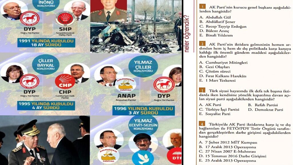 AKP’nin 2002-2018 periyodu, AÖF İnkılap Tarihi ve Atatürkçülük ders kitabına girdi