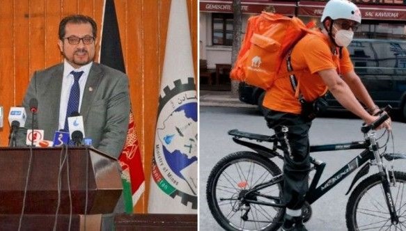 Afganistan’ın eski İletişim ve Teknoloji Bakanı Saadat, Almanya’da bisikletli yemek kuryeliği yapıyor