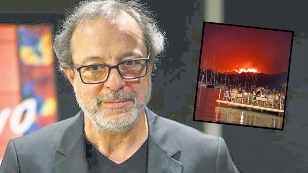 Semih Kaplanoğlu, orman yangını sırasında iskelede yemek yiyenlerin fotoğrafını paylaştı: Afiyet olsun!