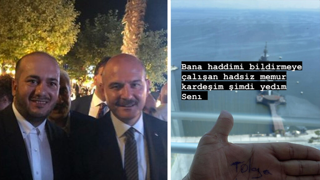 Süleyman Soylu’yla fotoğrafı olan Sadık Yıldırım, gözaltına alınınca polisi tehdit etti: En fazla iki saate çıkarım, yedim seni