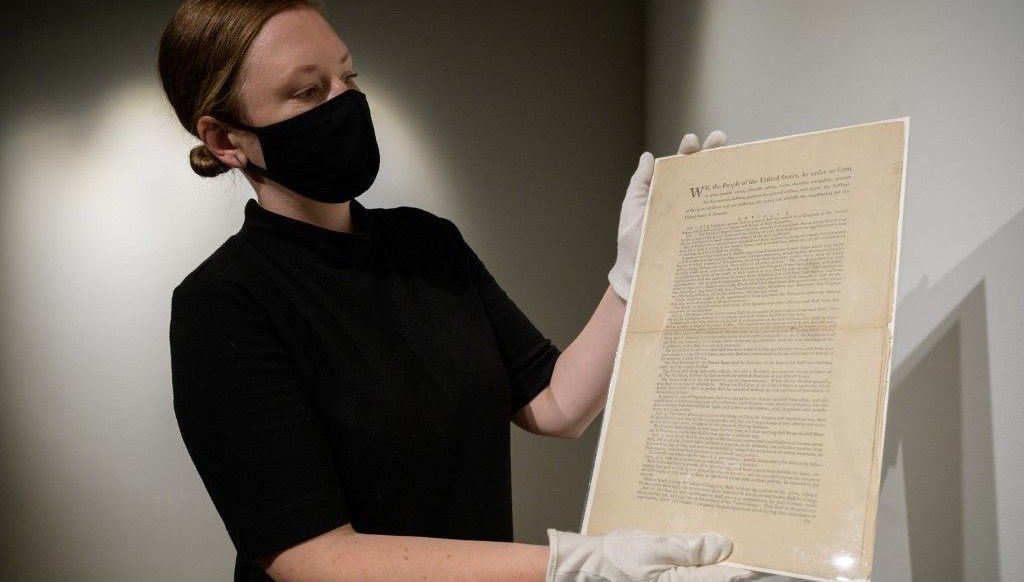 ABD anayasasının ilk baskısı açık artırmada: Tahmini değeri 15 milyon dolar