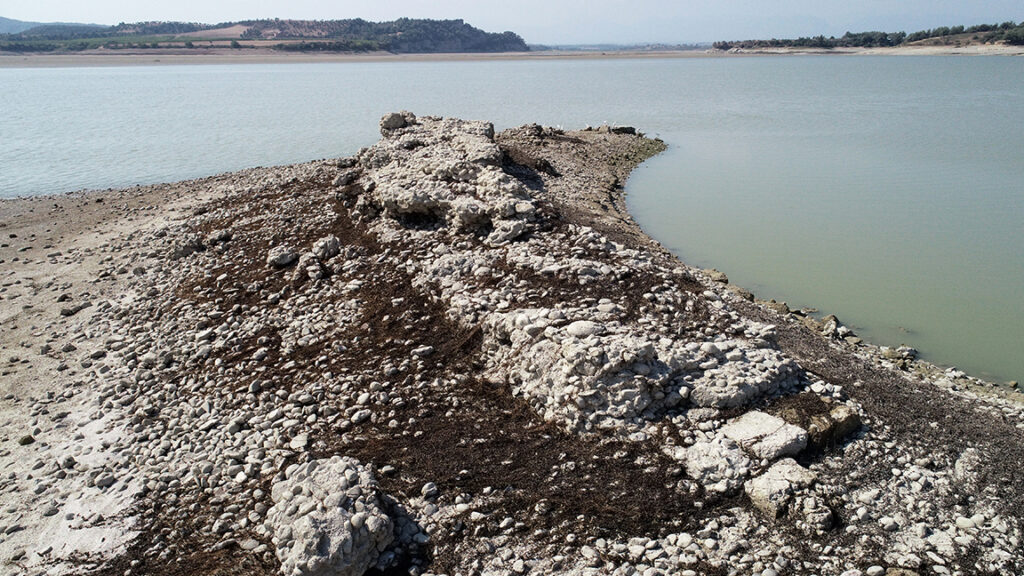 Augusta Antik Kenti’nin bir bölümü, baraj gölünde suların çekilmesiyle gün yüzüne çıktı