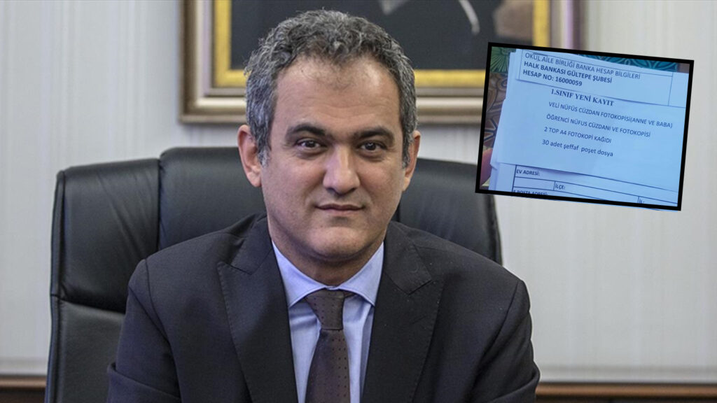 Barış Yarkadaş: ‘Yetkisiz bakan’ Mahmut Özer’e bağlı okullar, Ankara’dan gelen talimat üzerine ailelere “İhtiyaç Listesi” adı altında verdikleri notlara İBAN da ekledi
