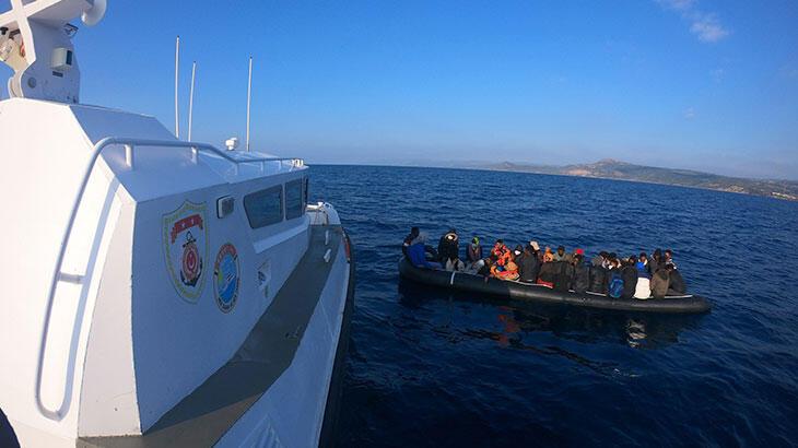 Ayvacık açıklarında 35 kaçak göçmen kurtarıldı