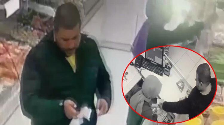 Akılalmaz anlar! İki kişi 2 dakika arayla kasiyeri 800 lira dolandırdı
