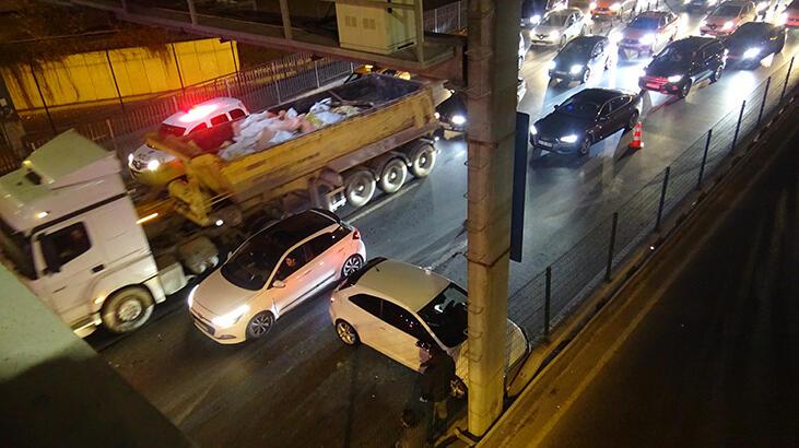 Avcılar D-100 karayolunda trafik kazası! Bir yaralı var