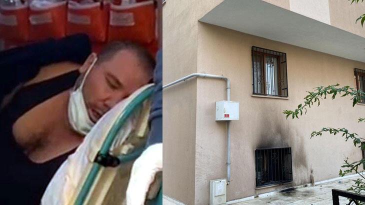 Evini ateşe verip, kendini yakmak istedi