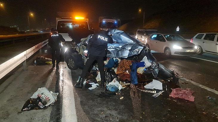 Kamyon, otomobile çarptı: 2’si bebek 5 yaralı var