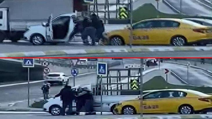 Küçükçekmece’de yol verme kavgası
