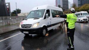 Okul servis araçlarına denetleme