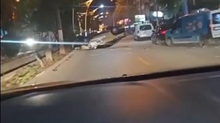 Sosyal medyada canlı yayındayken kazayı görüntüledi