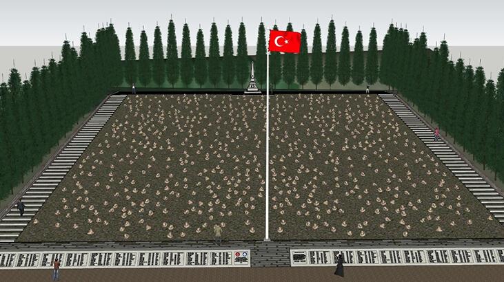Süngüyle düşmana geçit vermeyen şehitlerin mezarları ihya ediliyor