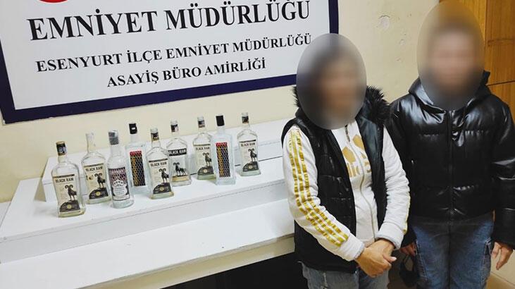 Esenyurt’ta sahte içki sattığı belirlenen restorana baskın
