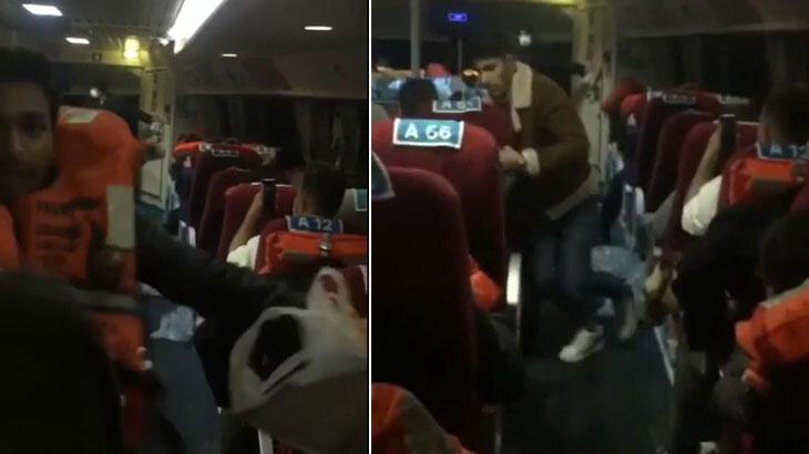 Fırtınada sallanan deniz otobüsündeki panik anları kamerada
