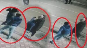 Güpegündüz yolda yürüyen kadının burnunu böyle kırdı
