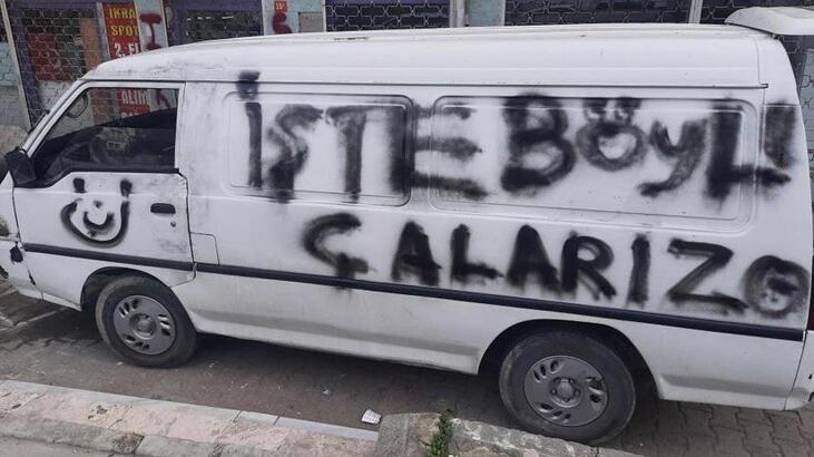 Sprey boyayla mesaj bıraktılar! Görenlere ‘pes’ dedirtti