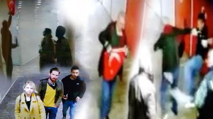 Türk bayrağı ikinci defa koparılınca dayağı yedi!
