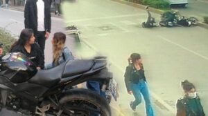 Yolda yürüyen hamile kadına motosiklet çarptı!