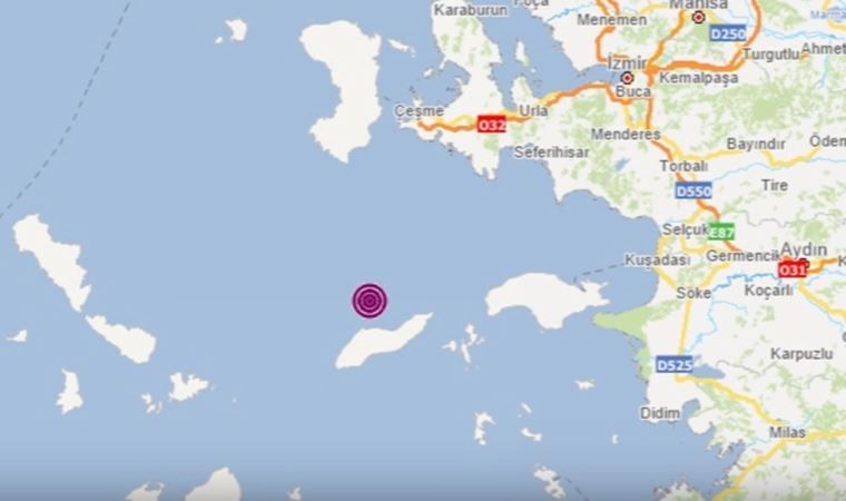 Ege Denizi’nde 4.3 büyüklüğünde deprem