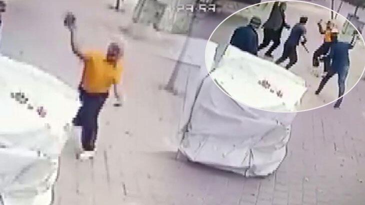 Eşine şiddet uygulayan kocaya linç girişimi görüntüleri ortaya çıktı