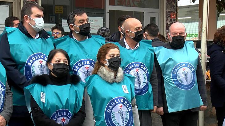 Kartal’da Ömür hemşire için karanfilli protesto