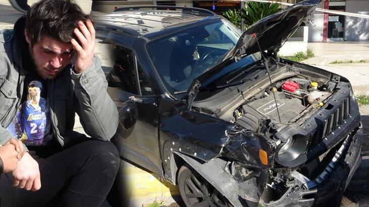 Makas atan araç park halindeki araca çarptı! 3 kişi yaralandı