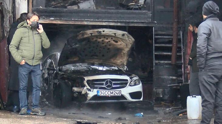 Maltepe’de oto tamirhanede yangın!