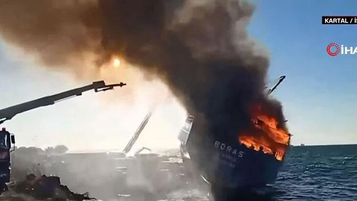 Son dakika… Kartal’da gemi yangını!