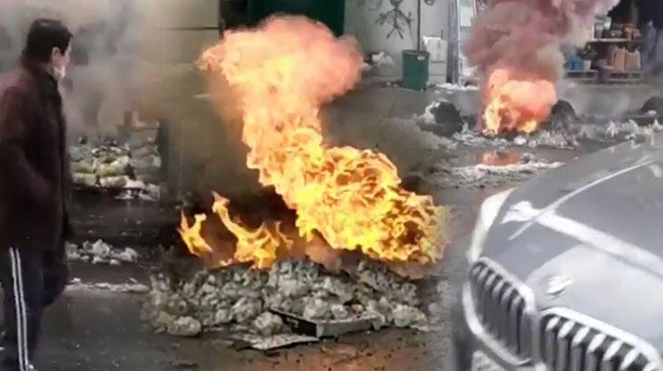 Sultangazi’de yeraltı kabloları alev alev yandı!