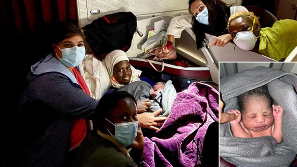 Uçuş sırasında mucize doğum!