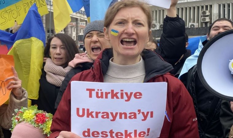 Ankara’da Ukraynalılardan ‘Rusya’ protestosu