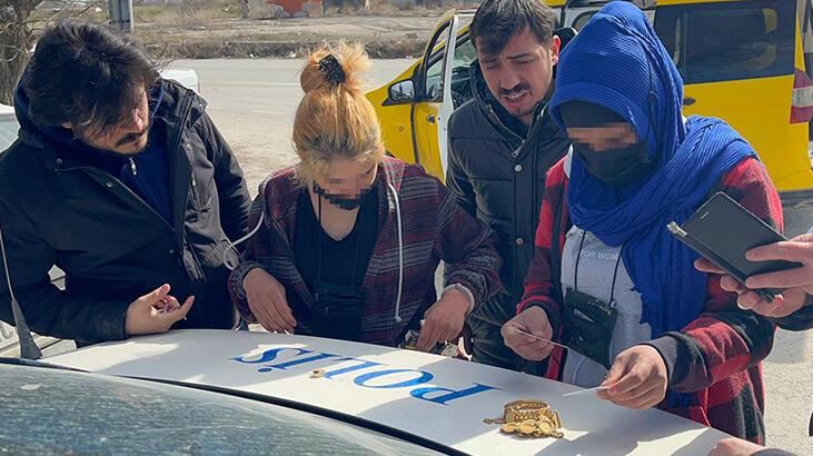 40 bin liralık altın çalan 2 kadın taksiyle kaçarken yakalandı