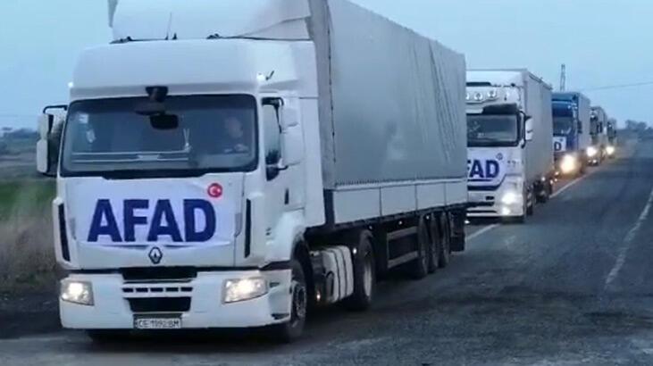 AFAD: Ukrayna’ya bugüne kadar 43 insani yardım TIR’ı gönderildi