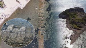 Bodrum’da deniz çekildi, tarihi Kral Yolu ortaya çıktı