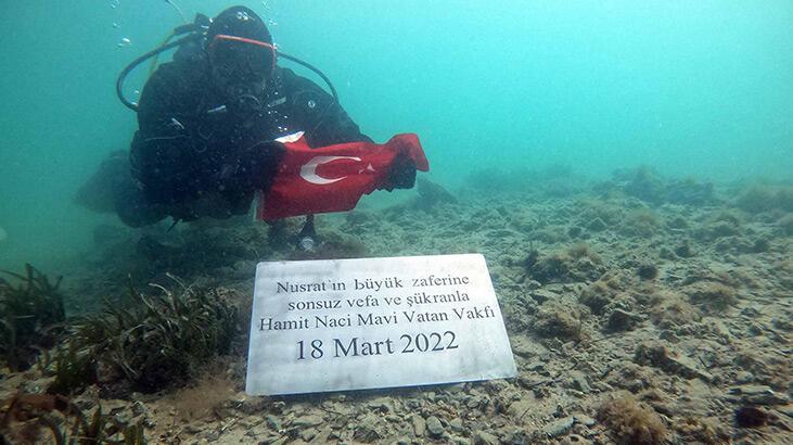 Çanakkale Boğazı’nda, Nusret Mayın Gemisi için anı dalışı