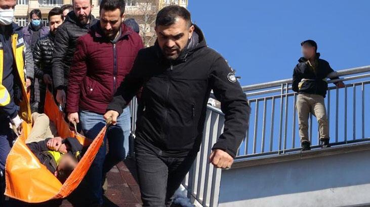 İntihar kalkışan şahsı hastaneye götürmek isteyen ambulans kaza yaptı