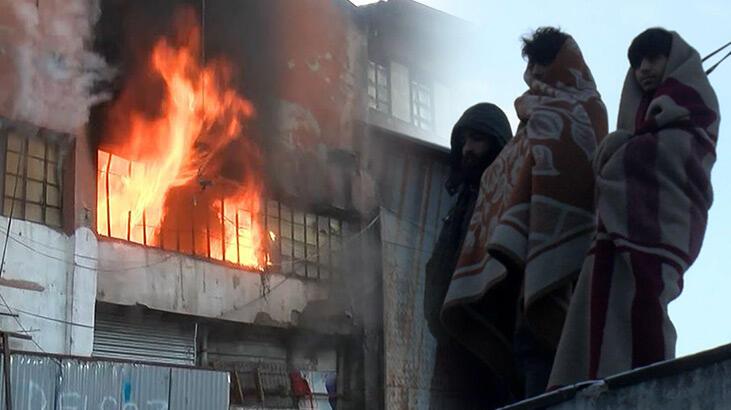 Kartal’da kağıt toplama deposunda yangın