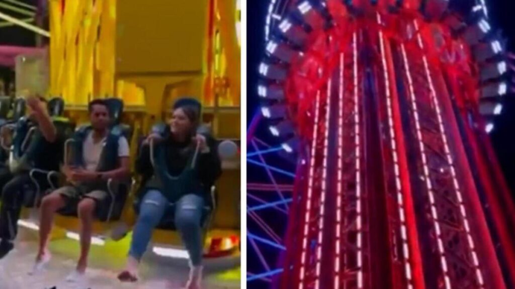 Lunaparkta büyük facia! Metrelerce yükseklikten yere çakıldı…