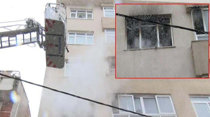 Maltepe’de yangında mahsur kalanları itfaiye kurtardı