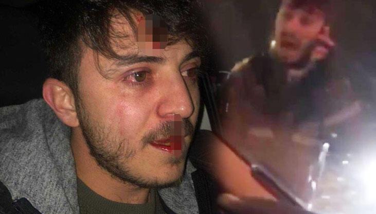 Motokurye ve ağabeyi dehşet saçtı! Taksiciyi yumruklayıp demir sopayla aracı parçaladılar