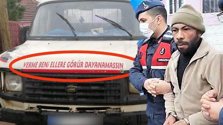 Şaka gibi hırsızlık şebekesi! Kamyonetin önüne yazdırdıkları yazı yakalattı