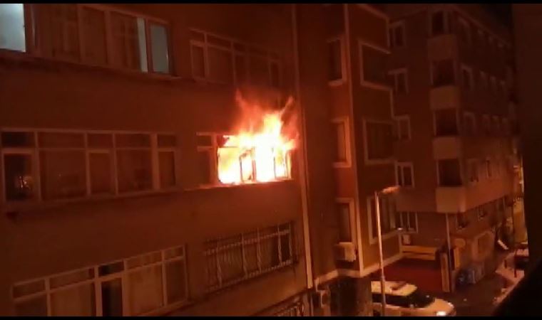 Şişli’de korkutan yangın!