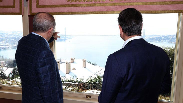 Son dakika! Erdoğan, Miçotakis ile görüşüyor! Vahdettin Köşkü’nden ilk kareler