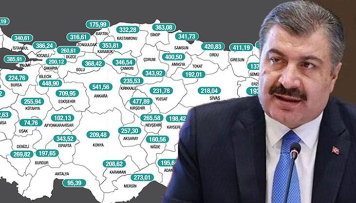 Son dakika… Sağlık Bakanı Koca vaka haritası açıklandı! İşte zirvedeki il…