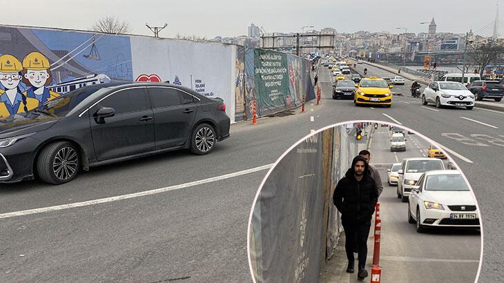 Unkapanı’ndaki tramvay alt geçit çalışması yayaları tehlikeye atıyor