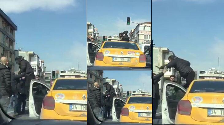 Yer: İstanbul! Taksi şoförüne uçan tekme
