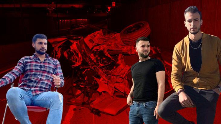 Yön levhasına çarpan otomobil hurdaya döndü: 3 ölü