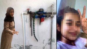 13 yaşındaki kızını zincire vurdu! Anneden şok sözler