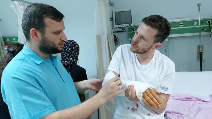 Bayram için geldiği Samsun’da köpek saldırısına uğradı